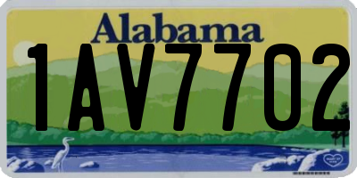 AL license plate 1AV7702