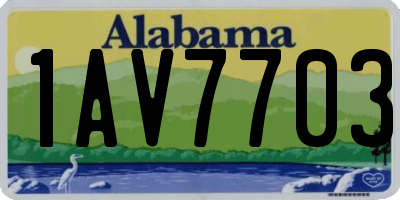 AL license plate 1AV7703