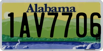 AL license plate 1AV7706