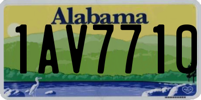 AL license plate 1AV7710