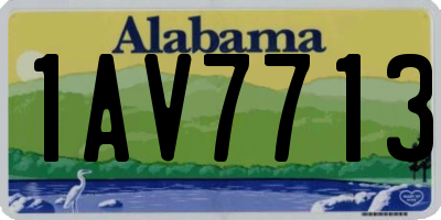 AL license plate 1AV7713