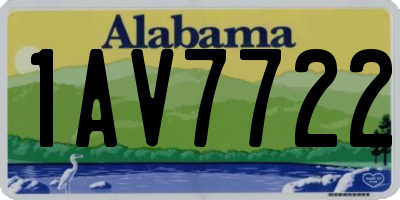 AL license plate 1AV7722