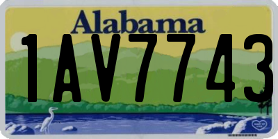 AL license plate 1AV7743