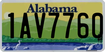 AL license plate 1AV7760