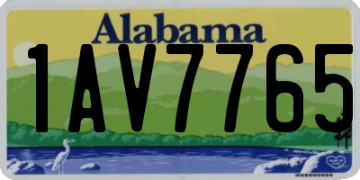 AL license plate 1AV7765