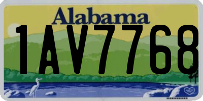 AL license plate 1AV7768