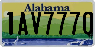 AL license plate 1AV7770