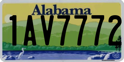 AL license plate 1AV7772