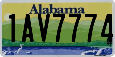 AL license plate 1AV7774