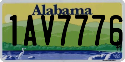 AL license plate 1AV7776