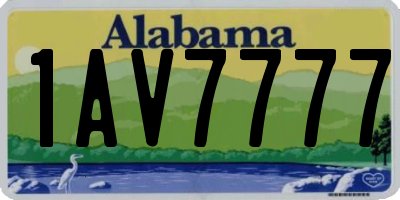 AL license plate 1AV7777