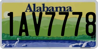 AL license plate 1AV7778