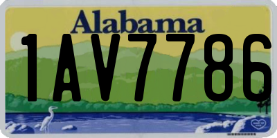 AL license plate 1AV7786