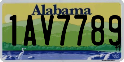 AL license plate 1AV7789