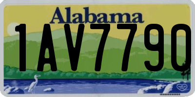 AL license plate 1AV7790