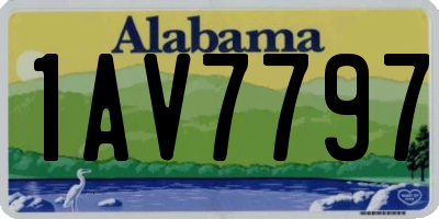 AL license plate 1AV7797