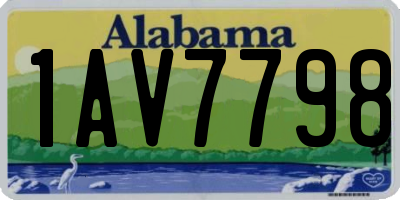 AL license plate 1AV7798