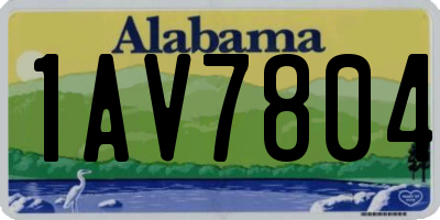 AL license plate 1AV7804