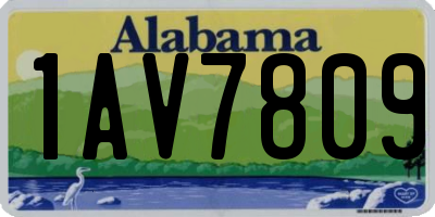 AL license plate 1AV7809