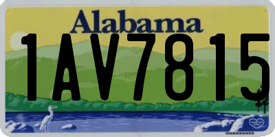 AL license plate 1AV7815