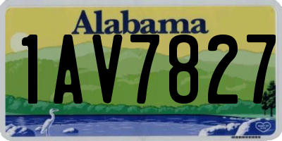 AL license plate 1AV7827