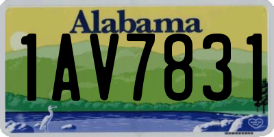 AL license plate 1AV7831