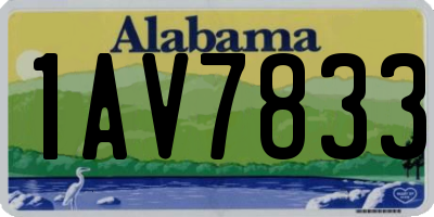AL license plate 1AV7833