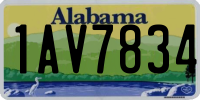 AL license plate 1AV7834