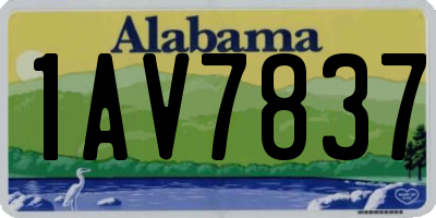 AL license plate 1AV7837