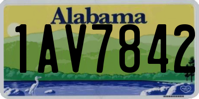 AL license plate 1AV7842