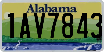 AL license plate 1AV7843