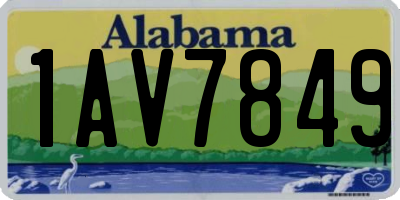 AL license plate 1AV7849