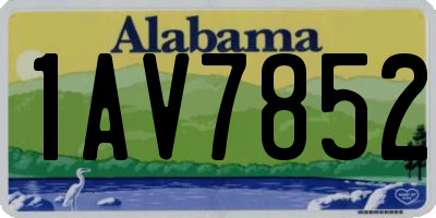 AL license plate 1AV7852