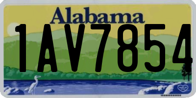 AL license plate 1AV7854