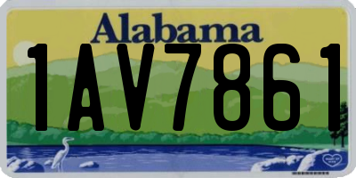 AL license plate 1AV7861