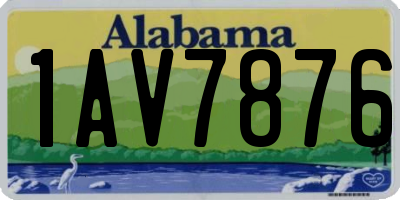 AL license plate 1AV7876