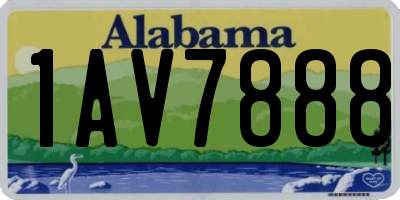 AL license plate 1AV7888