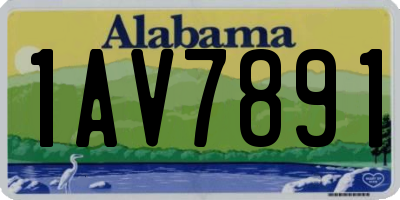 AL license plate 1AV7891