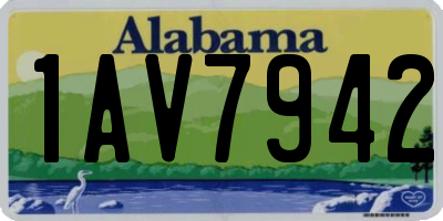 AL license plate 1AV7942