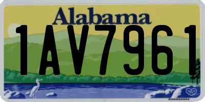 AL license plate 1AV7961