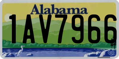 AL license plate 1AV7966