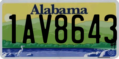 AL license plate 1AV8643