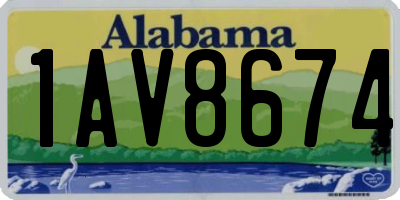 AL license plate 1AV8674