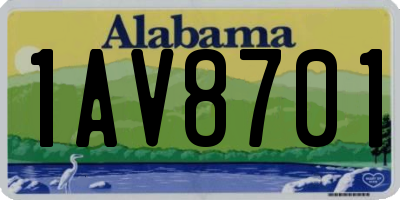 AL license plate 1AV8701