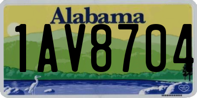 AL license plate 1AV8704