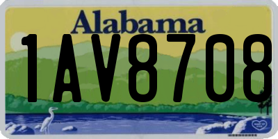 AL license plate 1AV8708