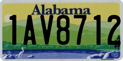 AL license plate 1AV8712