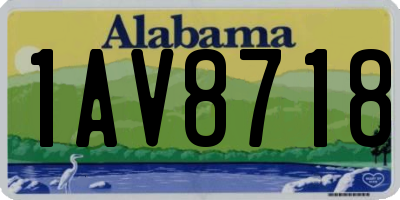 AL license plate 1AV8718