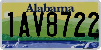 AL license plate 1AV8722