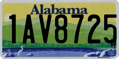 AL license plate 1AV8725